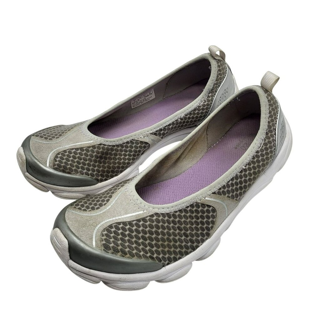 Easy Spirit Slip-On Walking Athletic Shoes Sneakers Gray White Comfort Women's 9 - Picture 6 of 12
